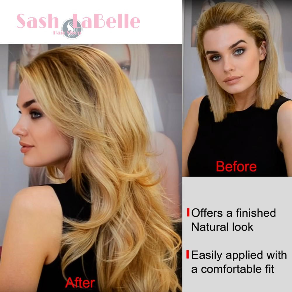Dirty Blonde highlights Half Wig
