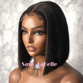 Bob Cut 4*4 Lace Front Wig- Natural color 1B
