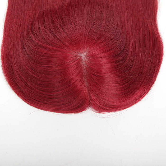 100% Human Hair Topper Chocolate Brown balayage color