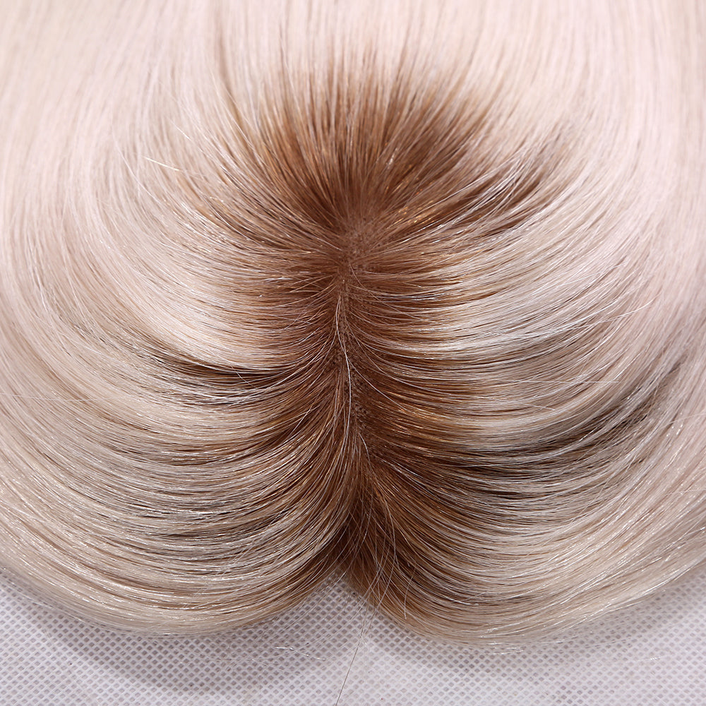 100% Remy Human Hair 5.5"X5.5"| Dirty Blonde Hair Topper Canada| Lace Front