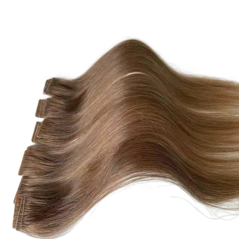 100% Remy Human Hair European chocolate Brown Tape-In Hair Extensions (55g - 175g)