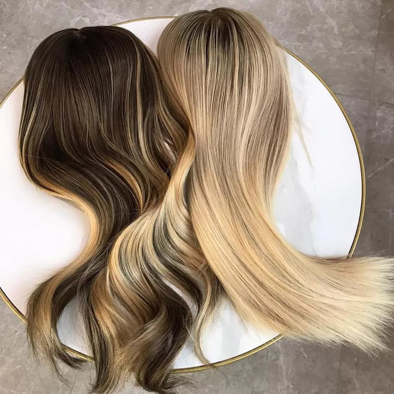 level 4 dark brown 100% Premium Mongolian Silk Base front mono-topper Canada