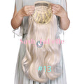 Bleach blonde Half Wig