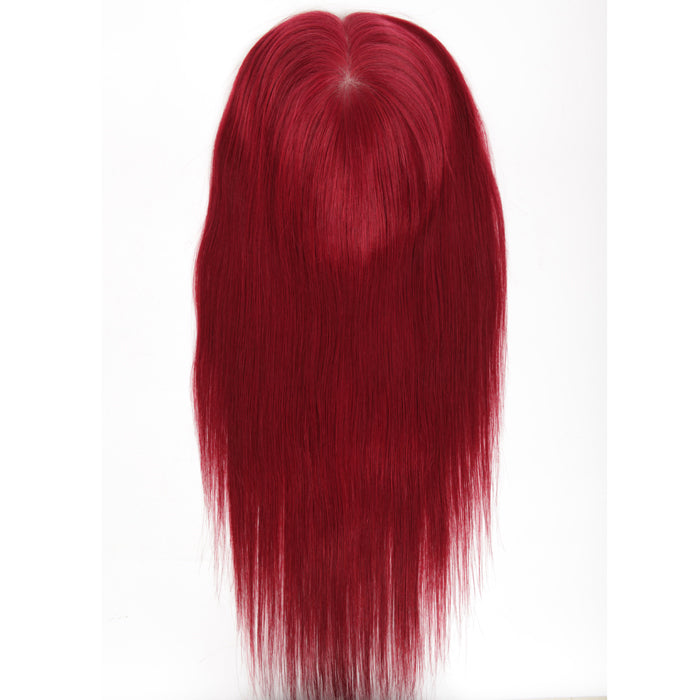 100% Human Hair Topper Chocolate Brown balayage color