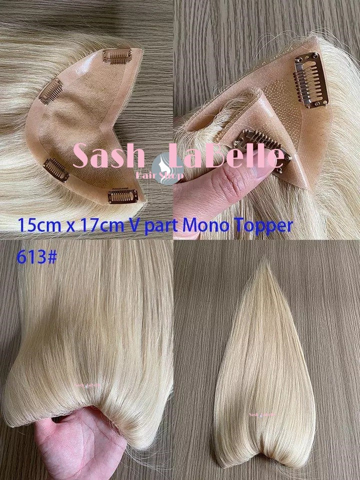 100% Remy Real Human Hair - Invisible U-CLIP Hair Extensions - Platinum Blonde