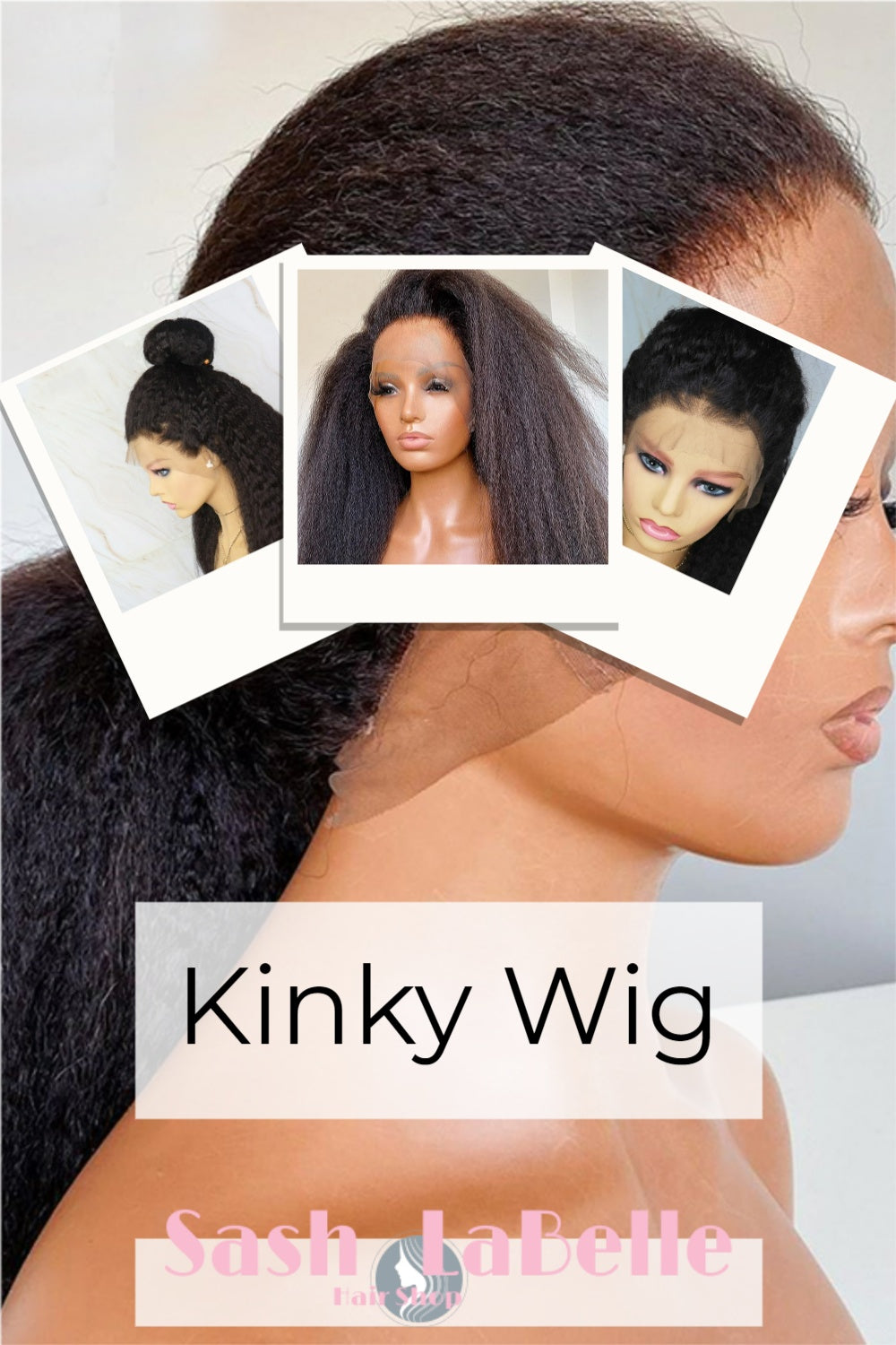 13*4 Lace Front Kinky Straight Wig - Natural color