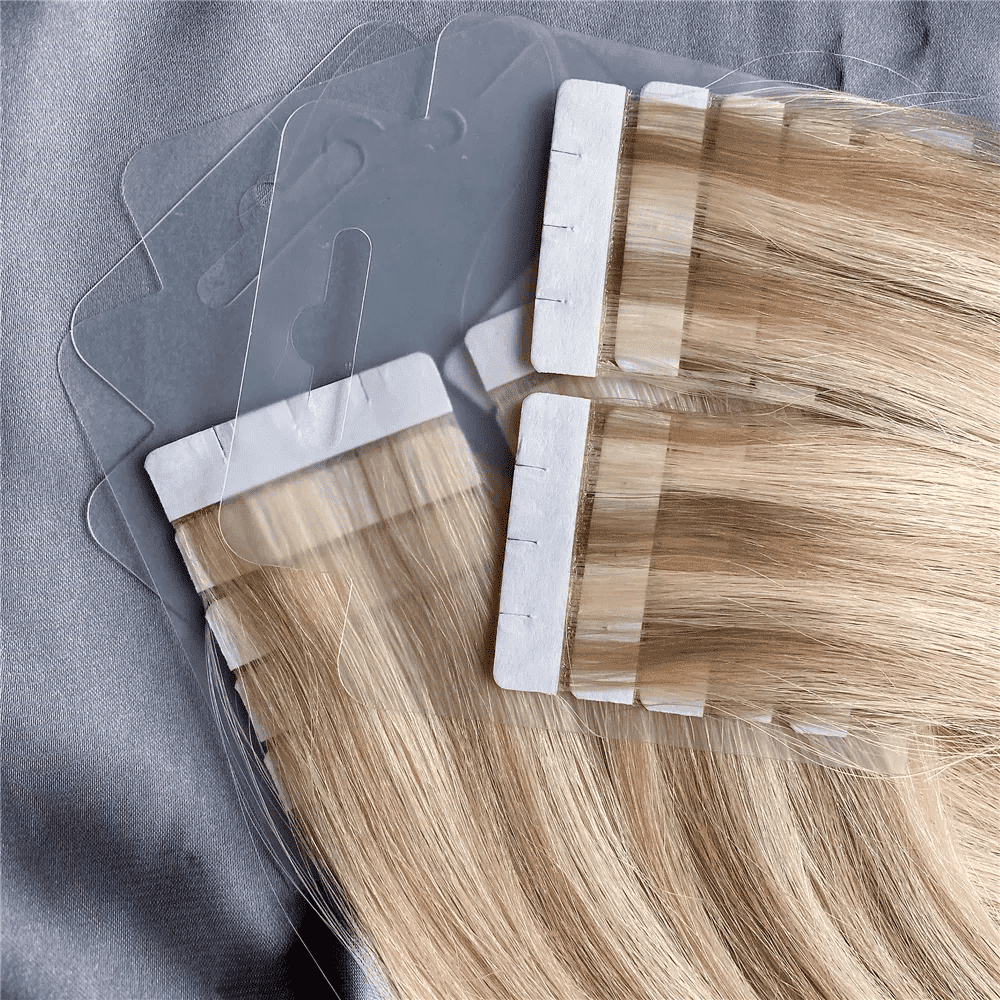 100% Invisible Remy Champagne Blonde Highlights (P10/16/60) Remy Tape-In Hair Extensions (55g - 175g)