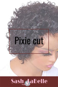100% Human hair 13x6 HD Lace Red pixie cut Wig - Color T1B/99J