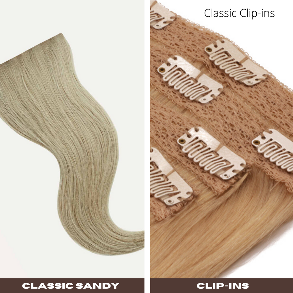 Classic Sandy Blonde Balayage 100% Remy Human Hair Clip-on Extensions