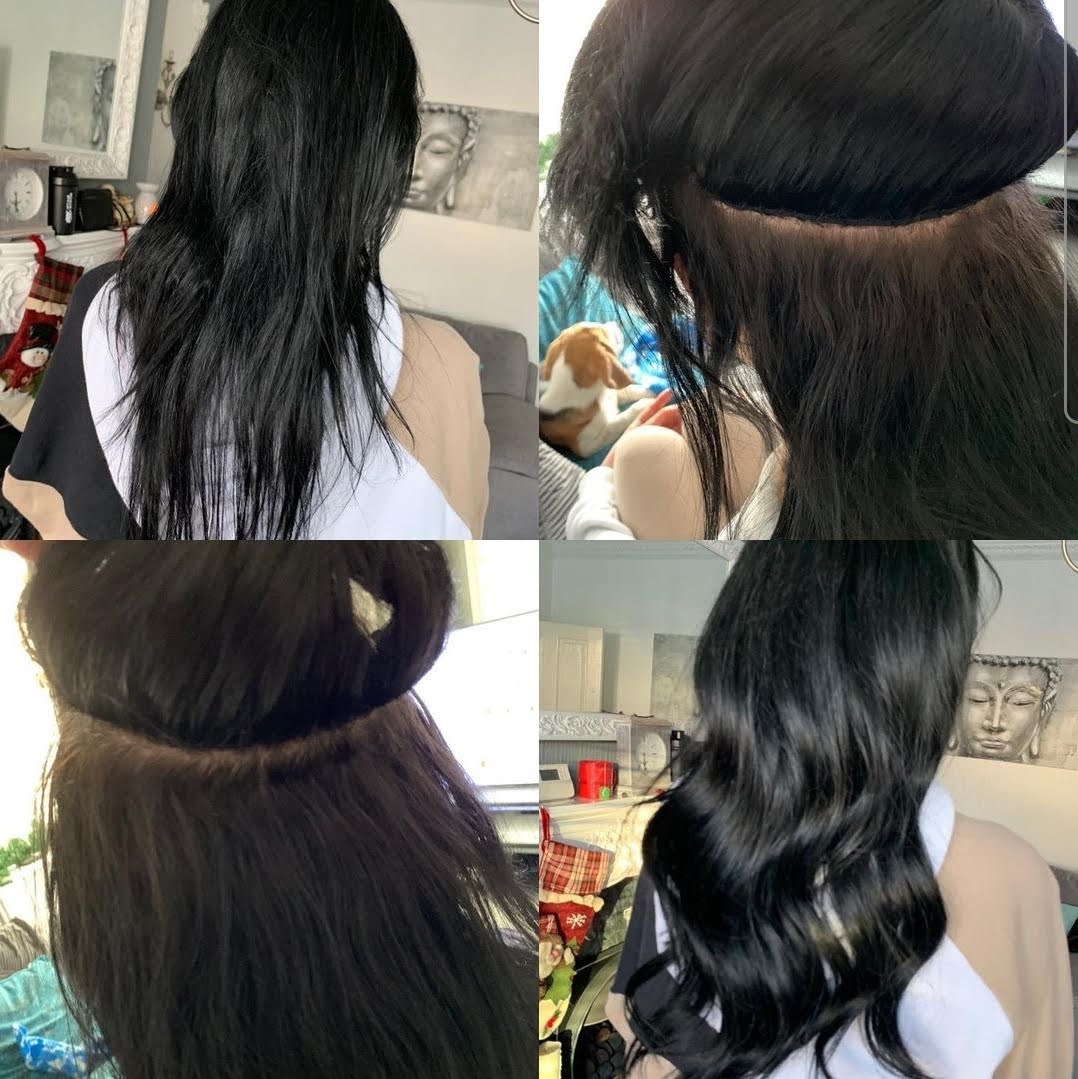 No Glue invisible halo Clip-in Hair Extensions (160g) - Heat resistant