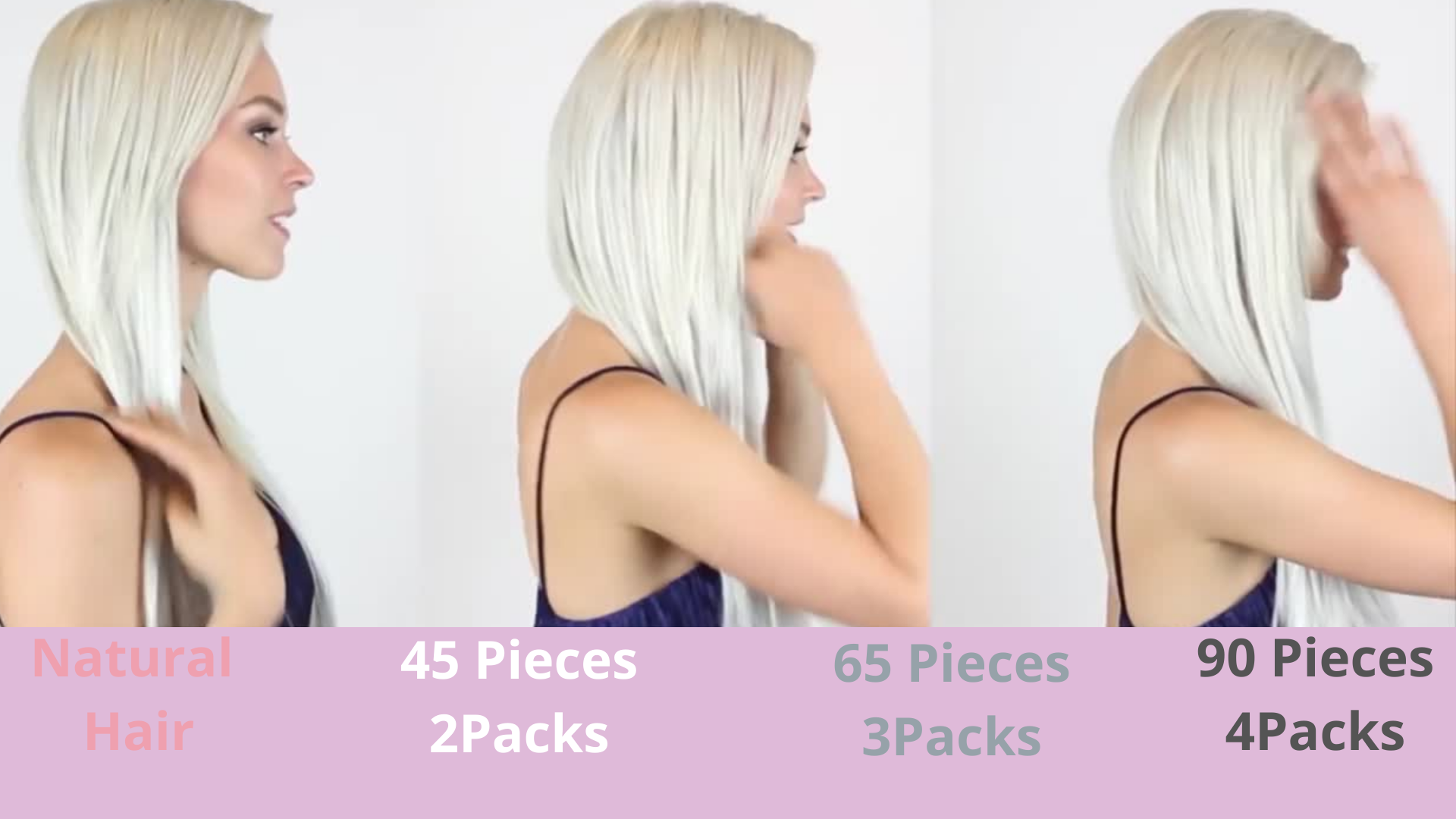 100% Invisible Remy Champagne Blonde Highlights (P10/16/60) Remy Tape-In Hair Extensions (55g - 175g)
