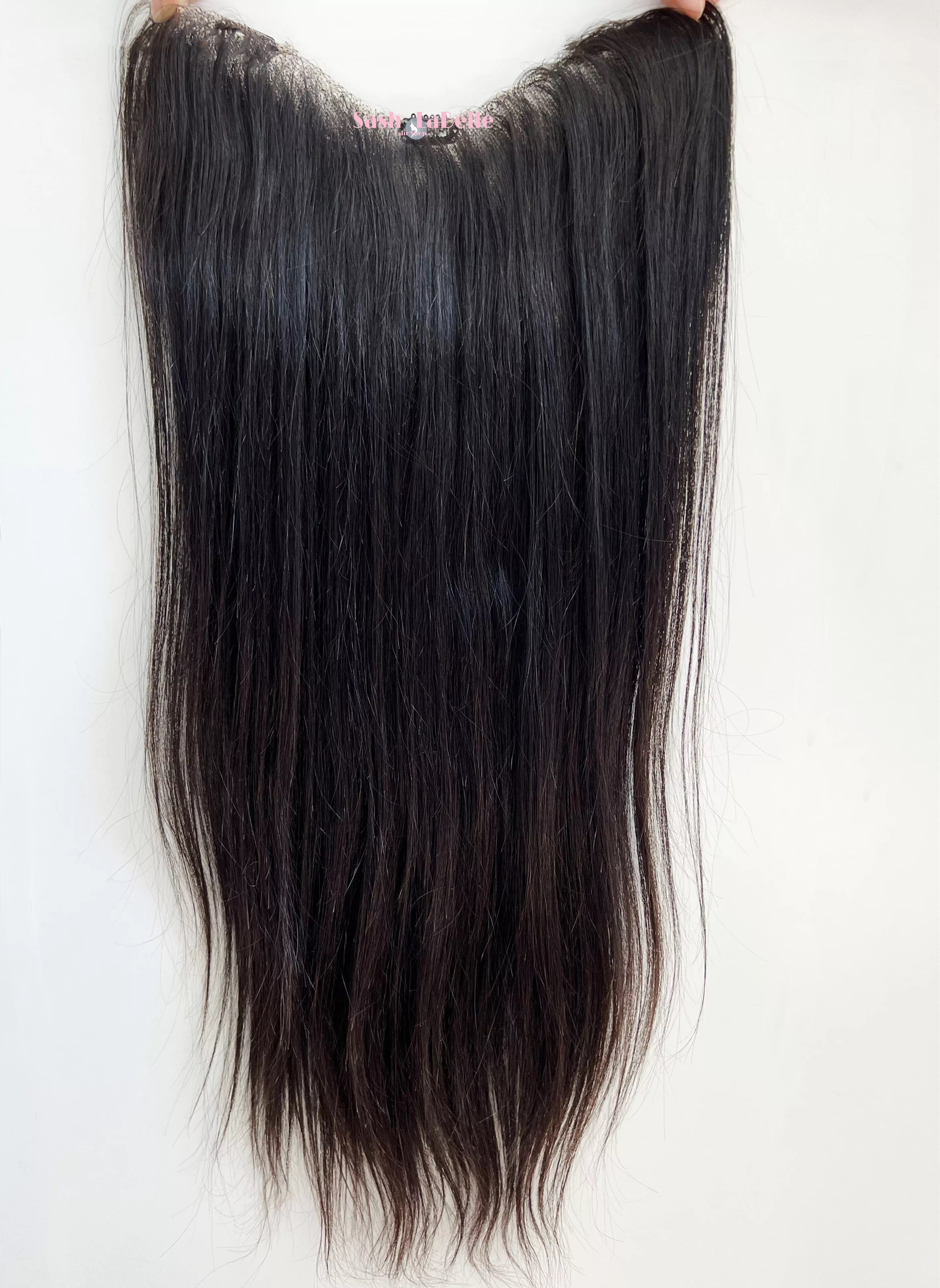 100% Remy Real Human Hair - Invisible U-CLIP Hair Extensions - Natural Black