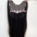 100% Remy Real Human Hair - Invisible U-CLIP Hair Extensions - Natural Black