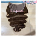 100% Remy Real Human Hair - Invisible U-CLIP Hair Extensions - Dark Brown