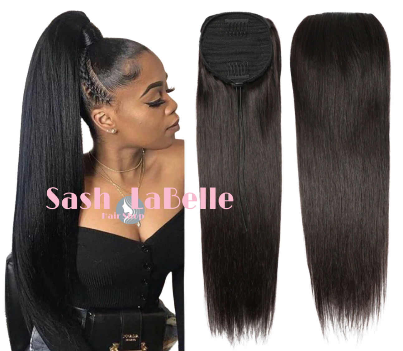 Premium Hair Drawstring Ponytail Body Wave extensions