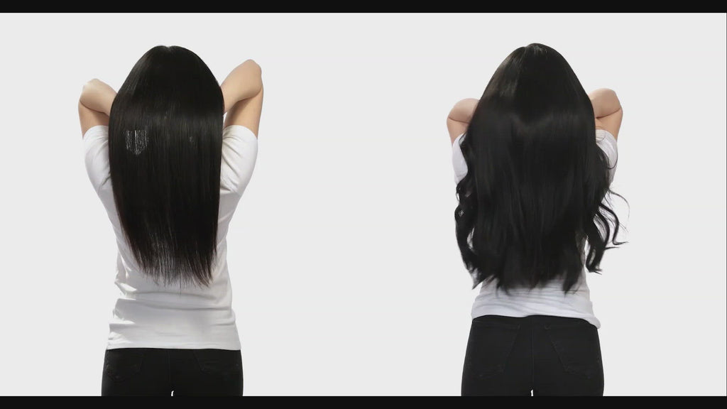 Off Black 100% Human Hair Clip-In Remy Hair Extensions