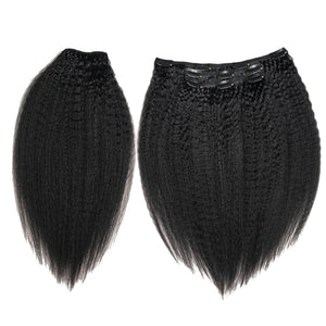 Afro Kinky Straight Clip-Ins Extension 120g - SashBeauty