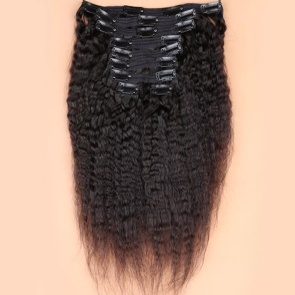 Sensational Textured Clip-Ins - Kinky Straight (9Pcs)