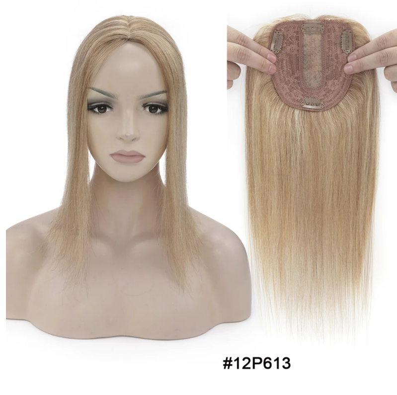 100% Remy Human Hair Lace base topper