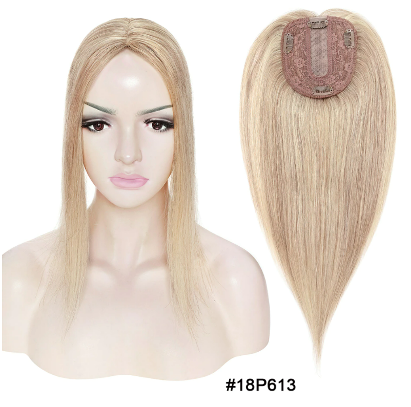 100% Remy Human Hair Lace base topper