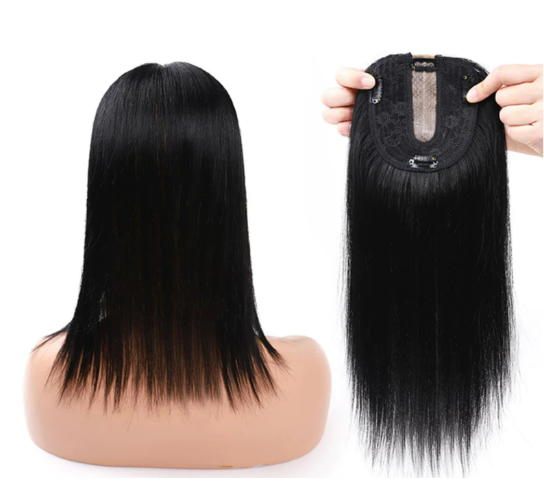 100% Remy Human Hair Lace base topper