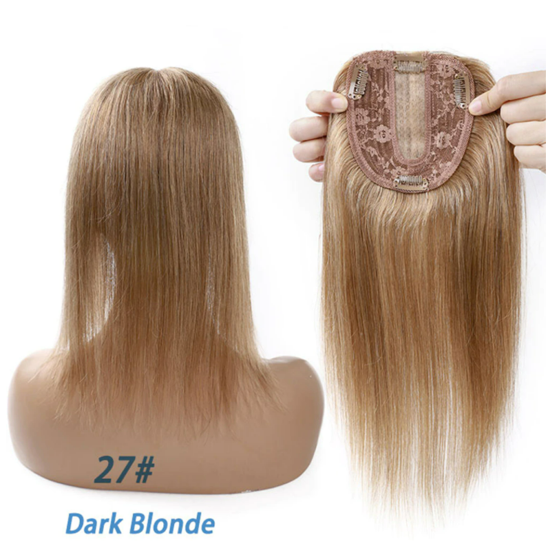 100% Remy Human Hair Lace base topper
