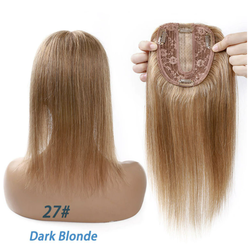 100% Remy Human Hair Lace base topper
