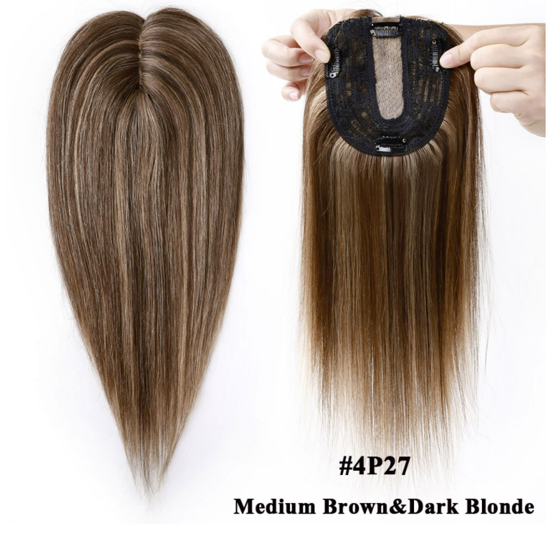 100% Remy Human Hair Lace base topper