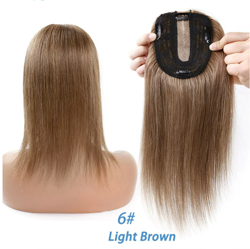 100% Remy Human Hair Lace base topper