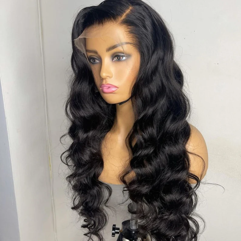 24-30" Unprocessed Lace Frontal Wig - Dark Brown