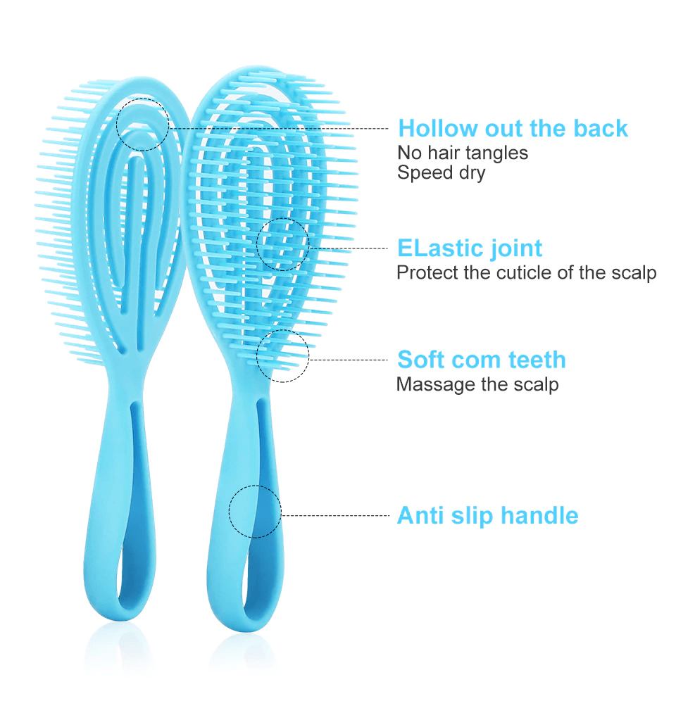 Brush: Detangler for Wet Curly hair - SashBeauty