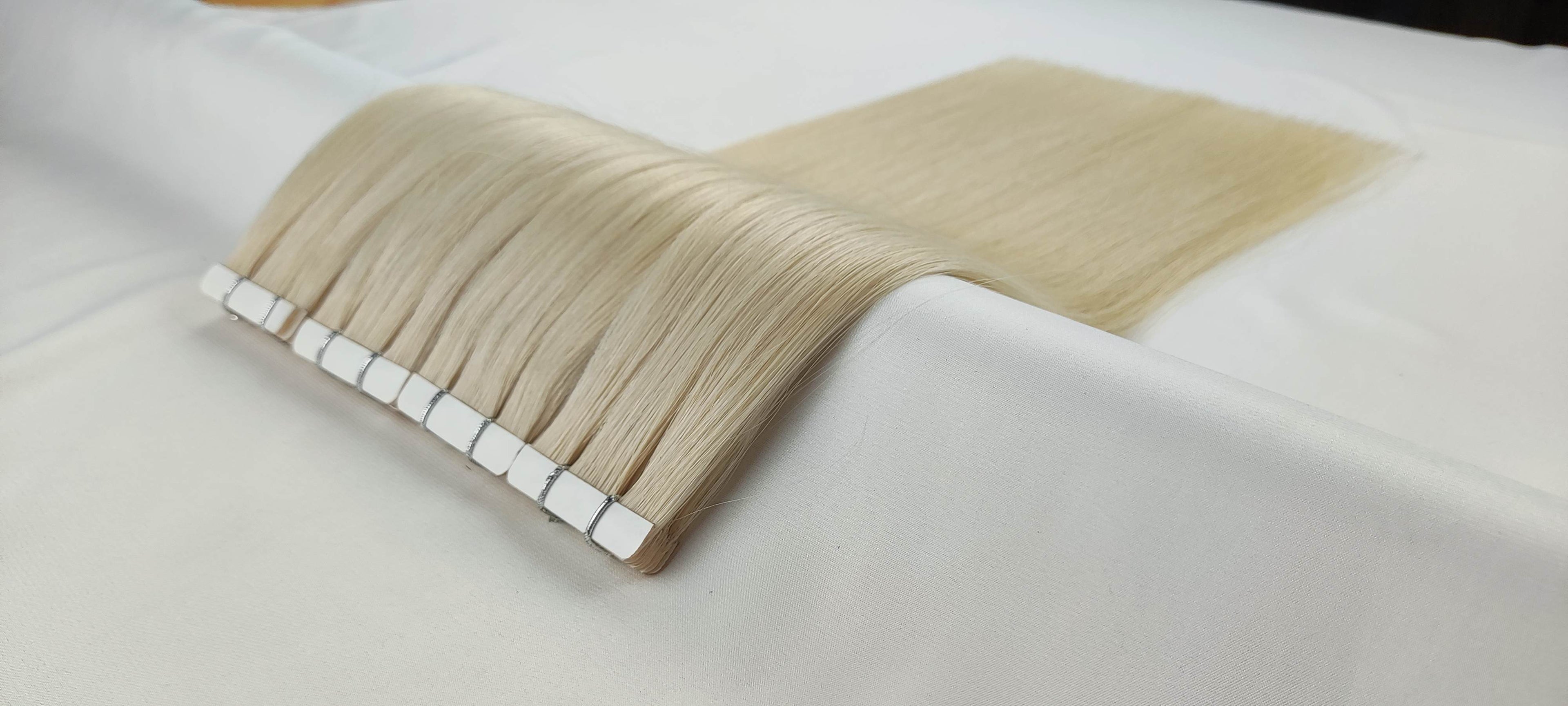 Invisible Injection tape -in Extension - Bleach-White blonde hair extensions