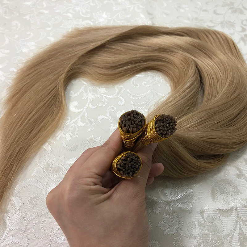 Caramel Blonde100% Remy Human Hair I Tip Extensions 18- 26inch Pre Bonded i-Tip Hair Extensions 1g/s 50-100gram