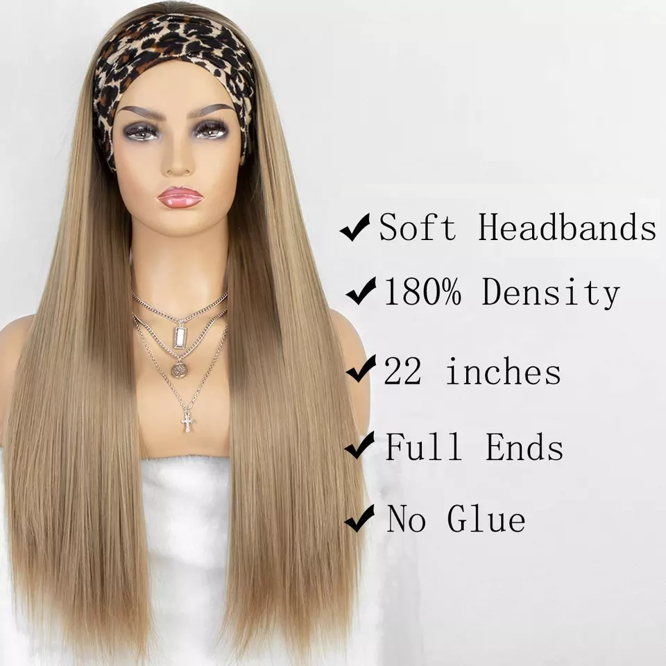 22" Blonde Ponytail Wig Premium Hair - feels like real hair