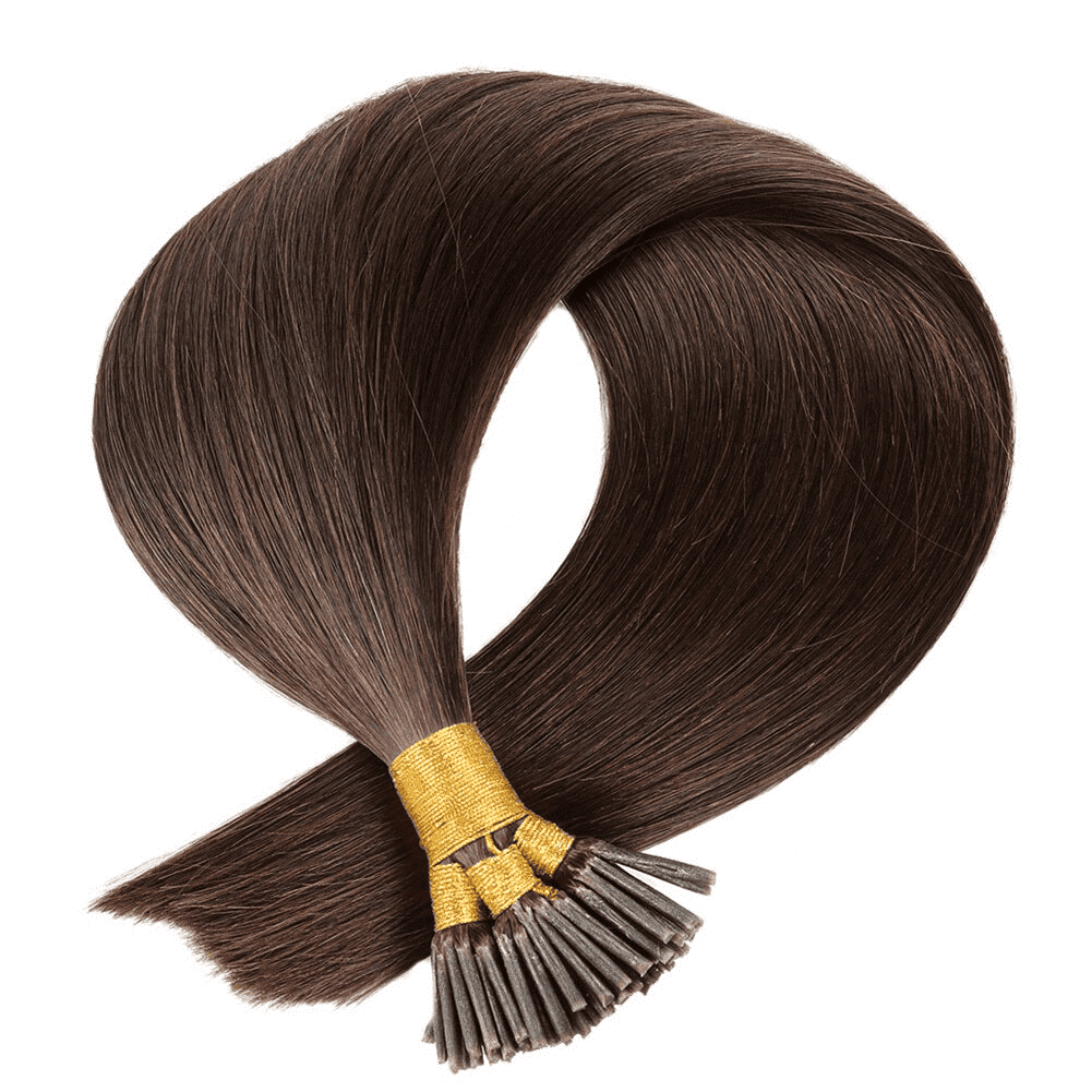 Chocolate Brown100% Remy Human Hair I Tip Extensions 18- 26inch Pre Bonded i-Tip Hair Extensions 1g/s 50-100gram