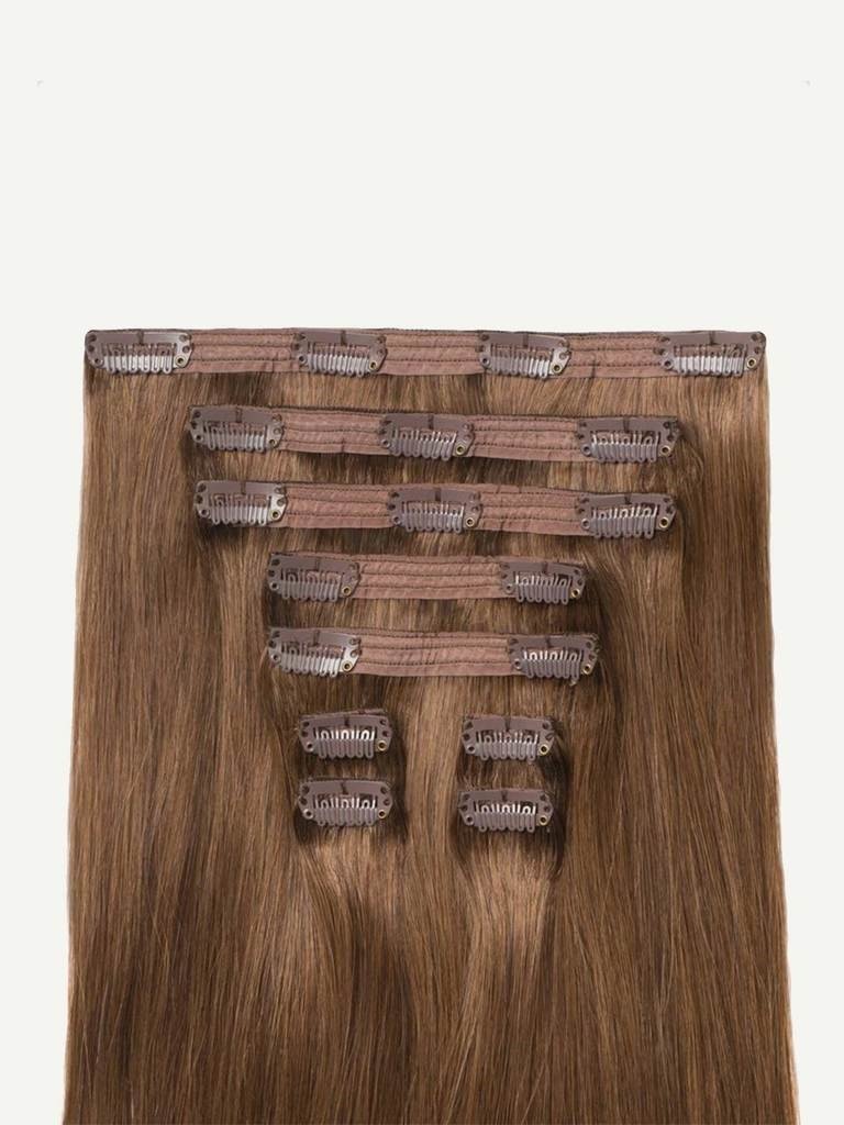 Classic Chestnut Brown Clip-Ins Remy Hair Extension - SashBeauty