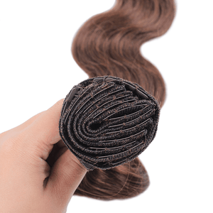 Classic Chestnut Brown Clip-Ins Remy Hair Extension - SashBeauty