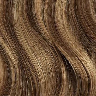 Classic Chestnut Brown Highlights Clip-In Remy Hair Extensions - SashBeauty