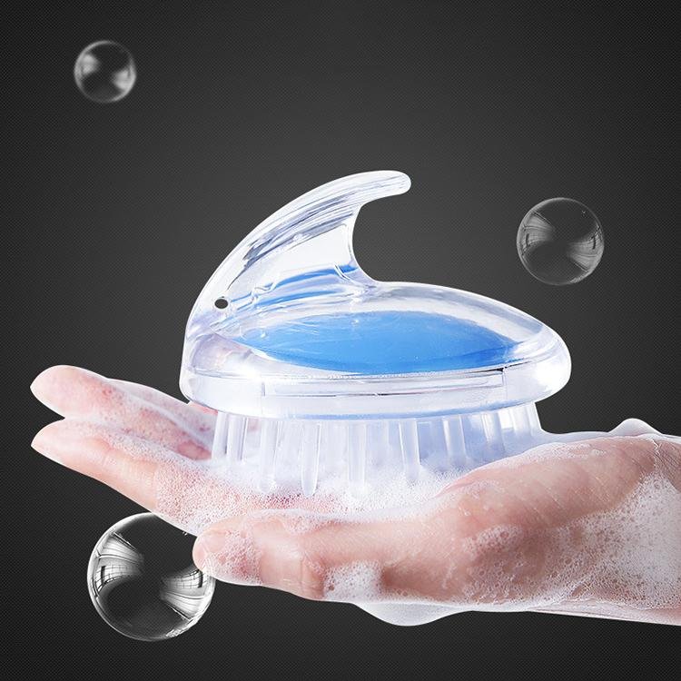 Clear Soft Silicone Scalp Massage Brush - SashBeauty