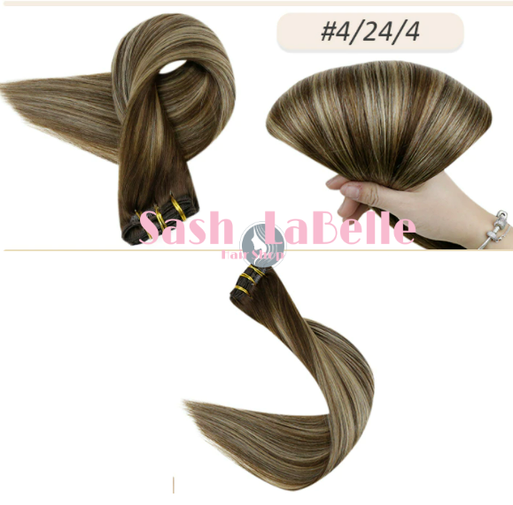 Mocha Brown Balayage  100% Remy Clip-In Hair Extension