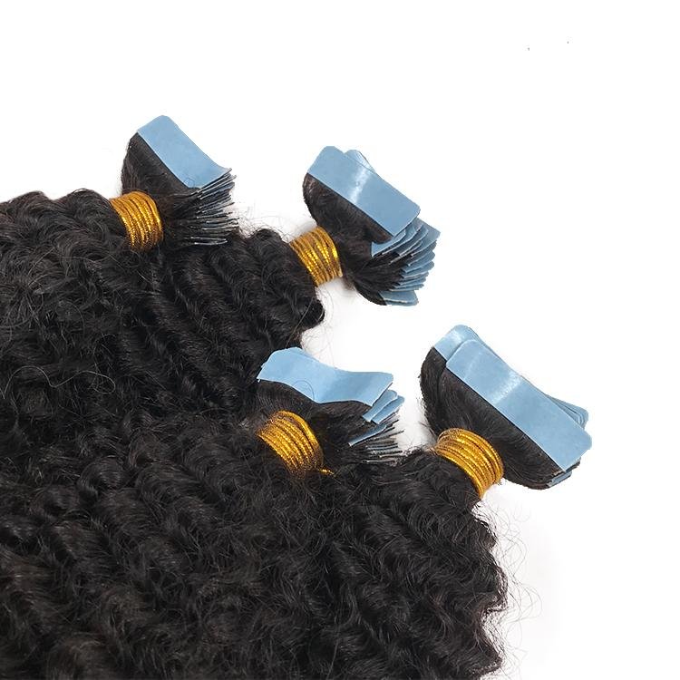 Curly Tape In Human Hair Extensions - SashBeauty