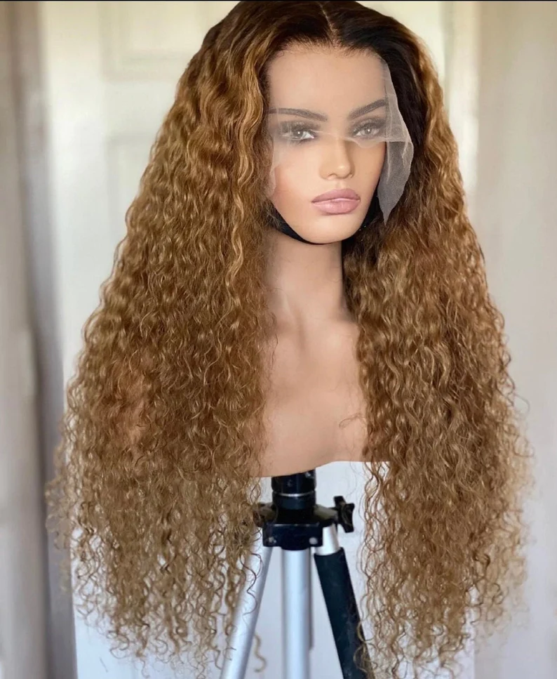 20" - 100% Remy Human HD Lace Frontal\ Natural Straight Wig- Color 8