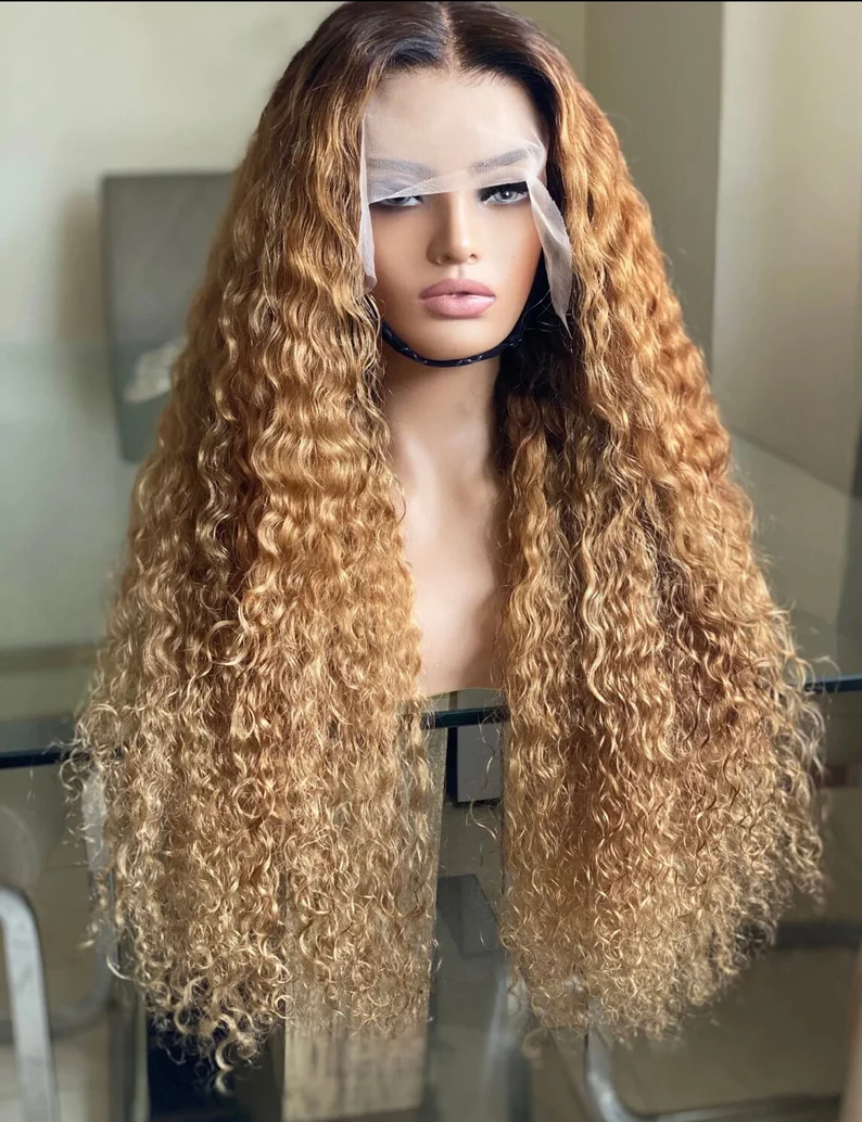 20" - 100% Remy Human HD Lace Frontal\ Natural Straight Wig- Color 8