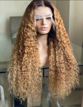 20" - 100% Remy Human HD Lace Frontal\ Natural Straight Wig- Color 8