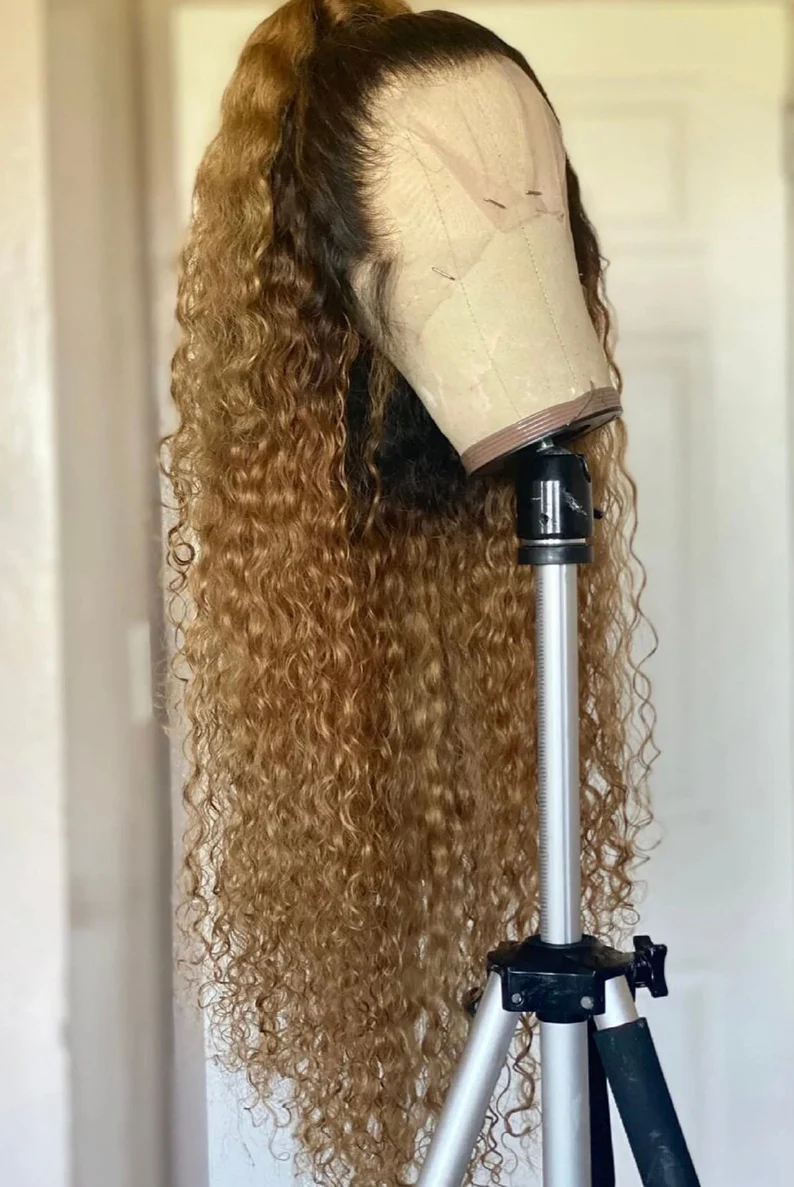 20" - 100% Remy Human HD Lace Frontal\ Natural Straight Wig- Color 8