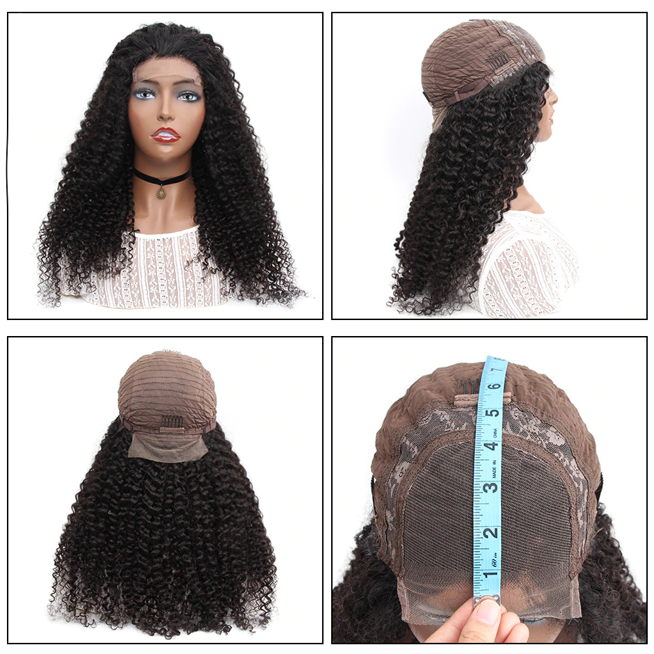 4*4 Lace Front 4A Curly - Burg color
