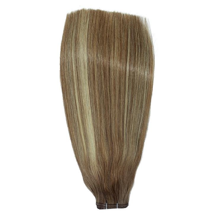 Dark Ash beach balayage blonde Extra Thin Flat WEFT - SashBeauty