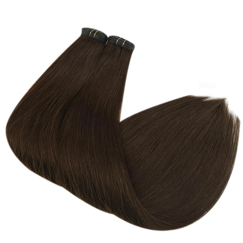 Dark-Brown Extra Thin Flat WEFT - SashBeauty