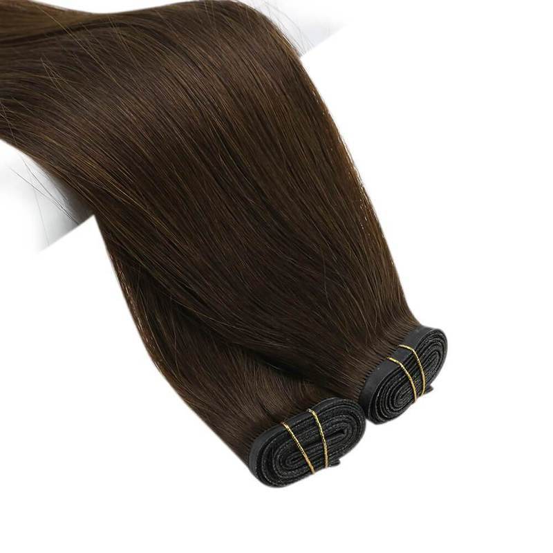 Dark-Brown Extra Thin Flat WEFT - SashBeauty