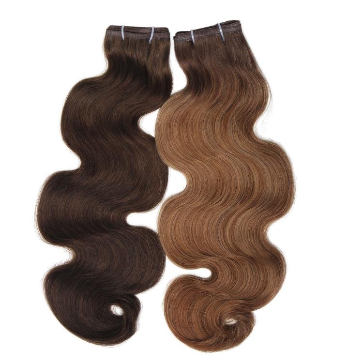 Dark-Brown Wavy Extra Thin Flat WEFT - SashBeauty
